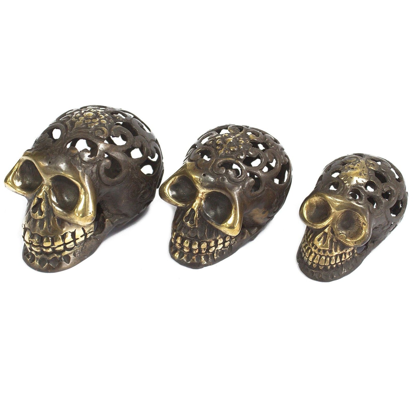 Vintage Brass Skull - Large