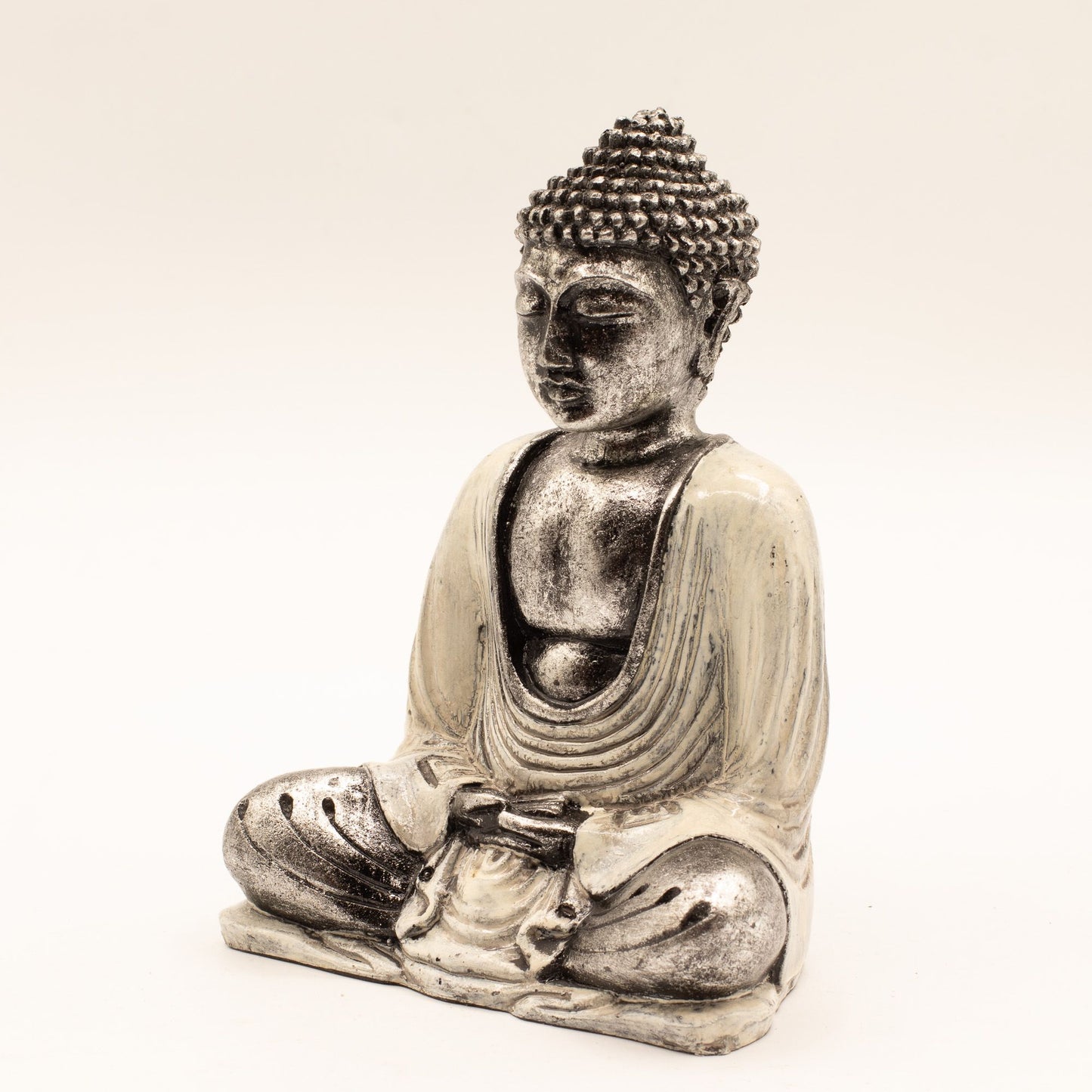 White & Grey Buddha - Medium