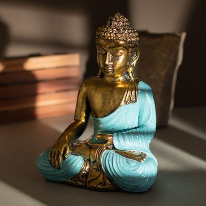Teal & Gold Buddha - Large