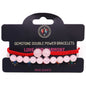 Gemstone Double Power Bracelets- Rose Quartz
