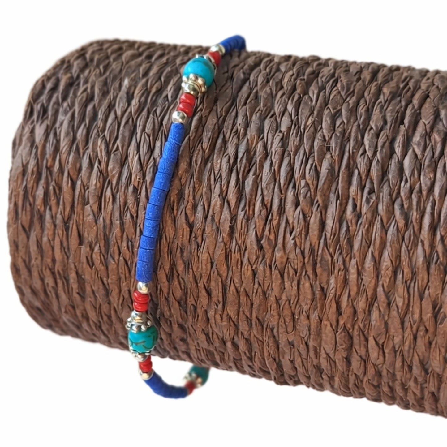 Nepalese Extra Fine Gem Bracelet- Blue Onyx