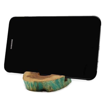 Large Gamal Wood Phone Holder - Greenwash