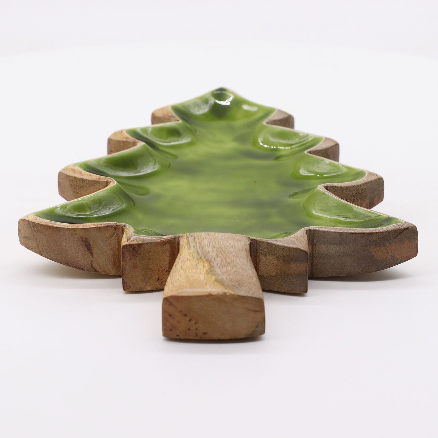 Lost in the Forrest - Enamel Tree Wooden Bowl - 25x19cm