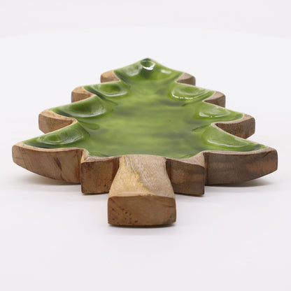 Lost in the Forrest - Enamel Tree Wooden Bowl - 25x19cm