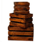 Wooden Storage Crates – Brown (Set of 3)