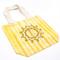 Tie-Dye Cotton Bag (6oz) - 38x42x12cm -  Namaste Hands - Yellow - Natural Handle