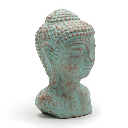 Tranquillity Buddha Head  - Green Copper