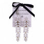 Pearl - Vintage Glass - Long Drop - Earrings