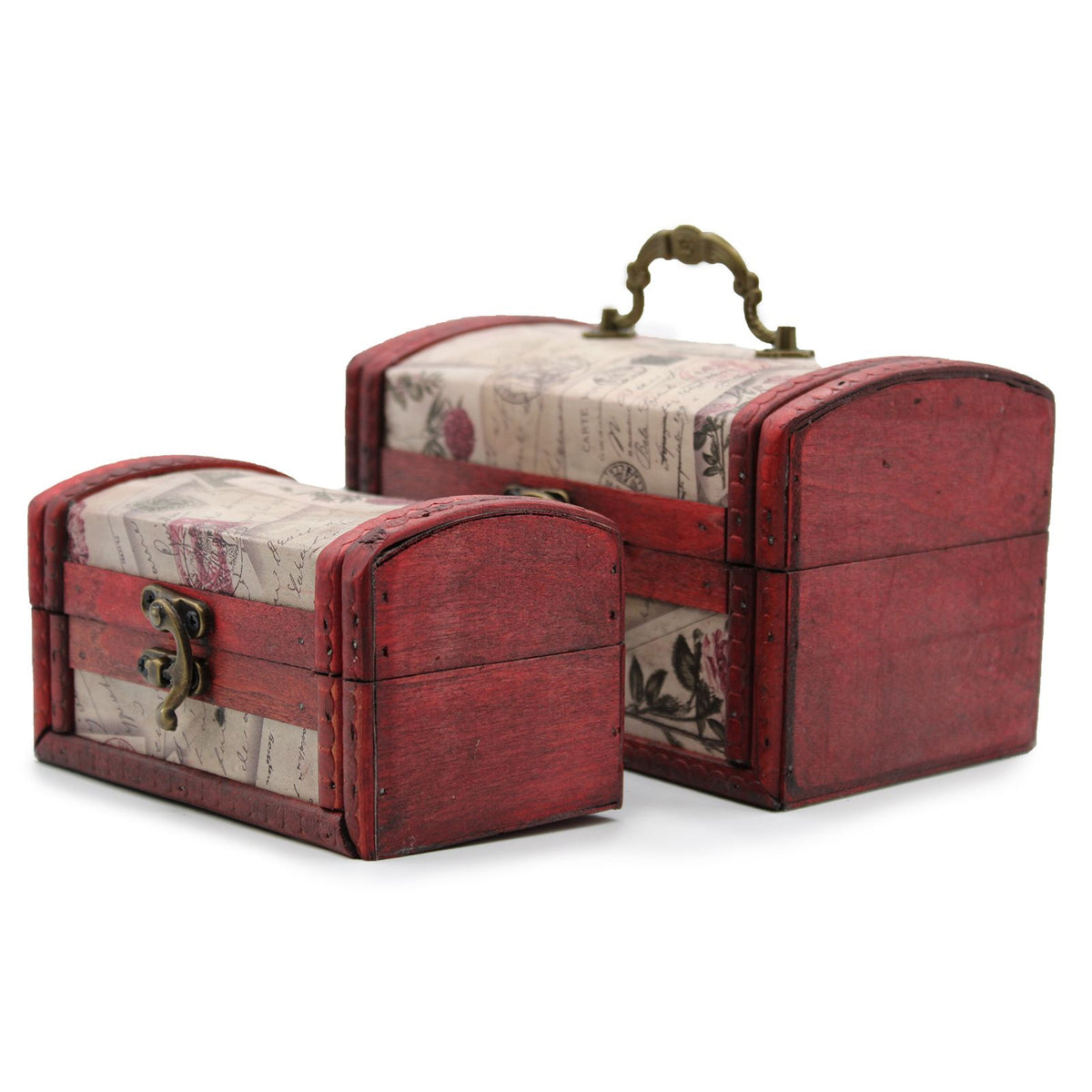 Set of 2 Colonial Boxes - Rose Design