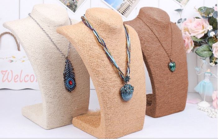 Medium Necklace Display - Coffee