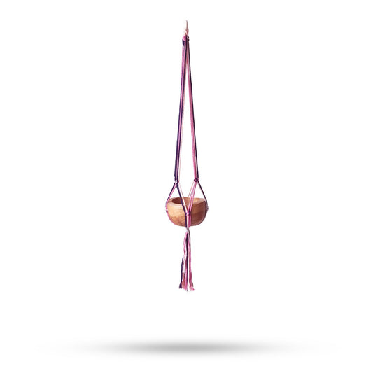 Macrame Pot Holder Classic - Pastel Tones Living Room Medium Pot