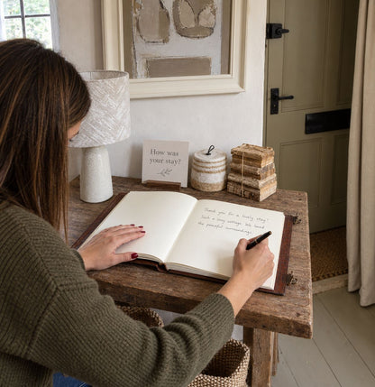 Huge Customisable Visitor Leather Book (25x32.5cm - 200 pages)