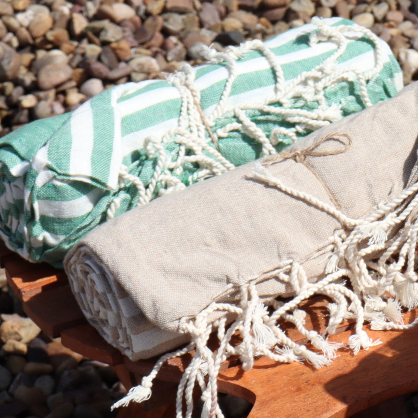Cotton Pareo Throw - 100x180 cm - Warm Sand