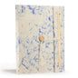 Lokta Mixed Blue Cotton Notebook – Large (21x15cm) – 45 Leaves – Includes Bookmark