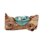 Molten Glass Candle Single Holder on Wood