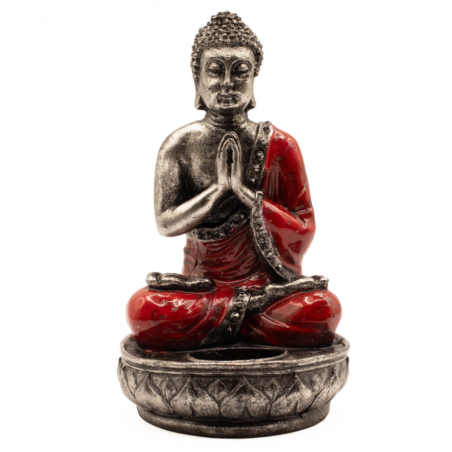 Buddha Candle Holder - Red - Medium