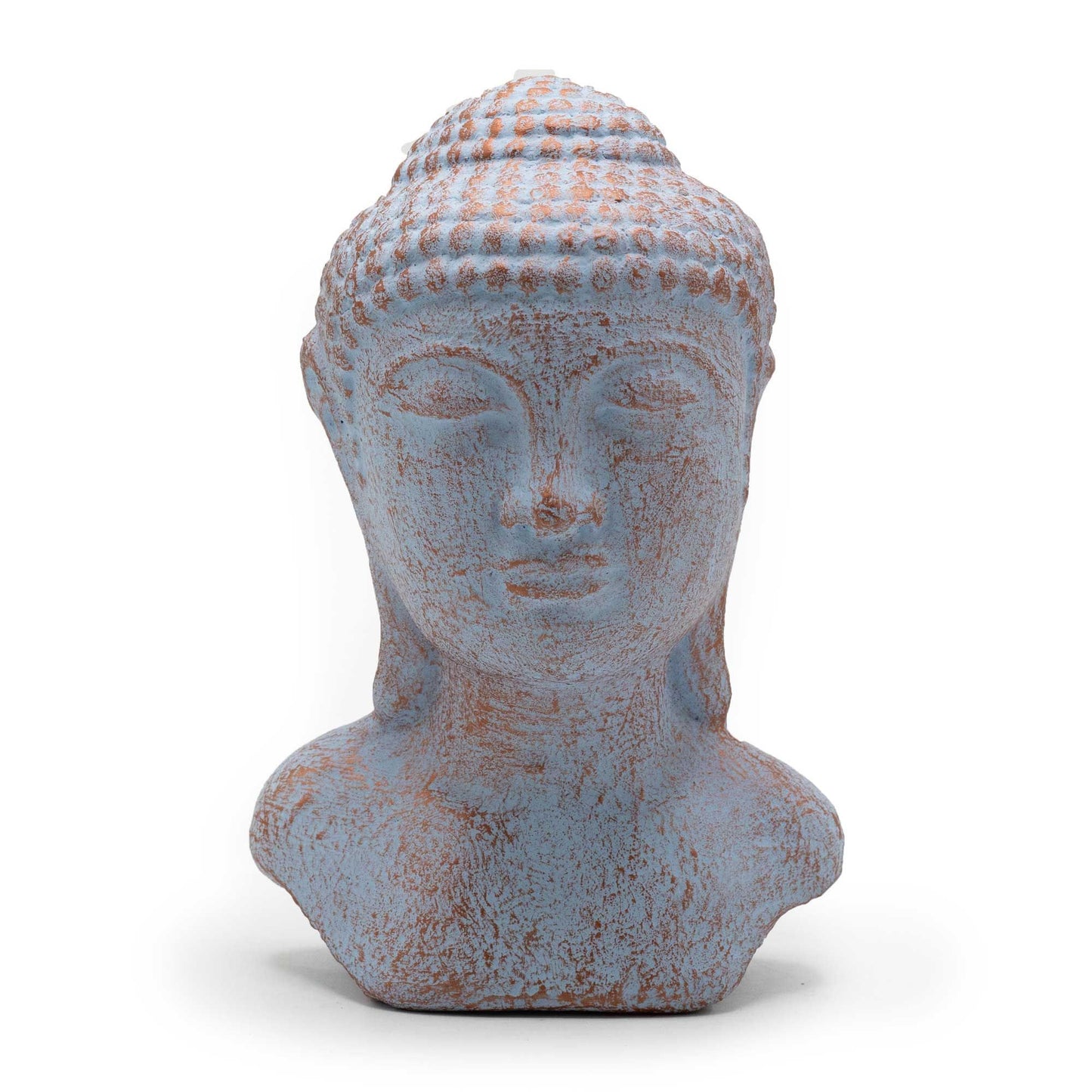 Tranquillity Buddha Head  - Blue Copper