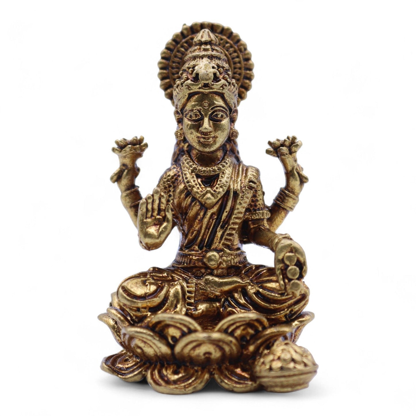Brass Miniature Gods - Laxmi (52gms) - 49mm