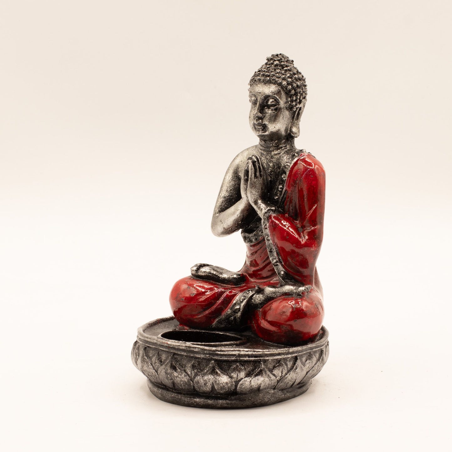 Buddha Candle Holder - Red - Medium
