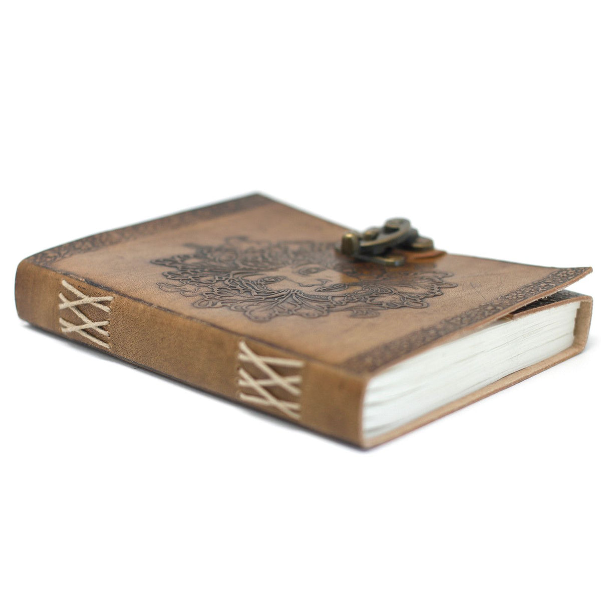 Leather Greenman Notebook (20x15cm)