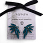 Teal Green - Vintage Glass - Faries - Earrings