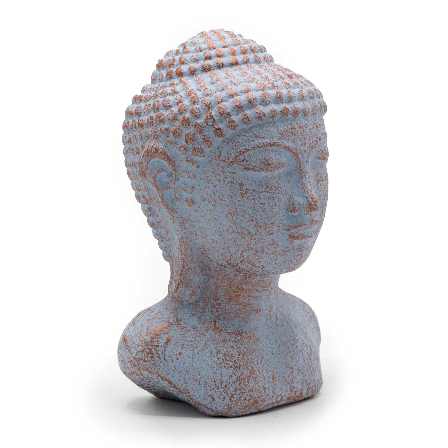 Tranquillity Buddha Head  - Blue Copper