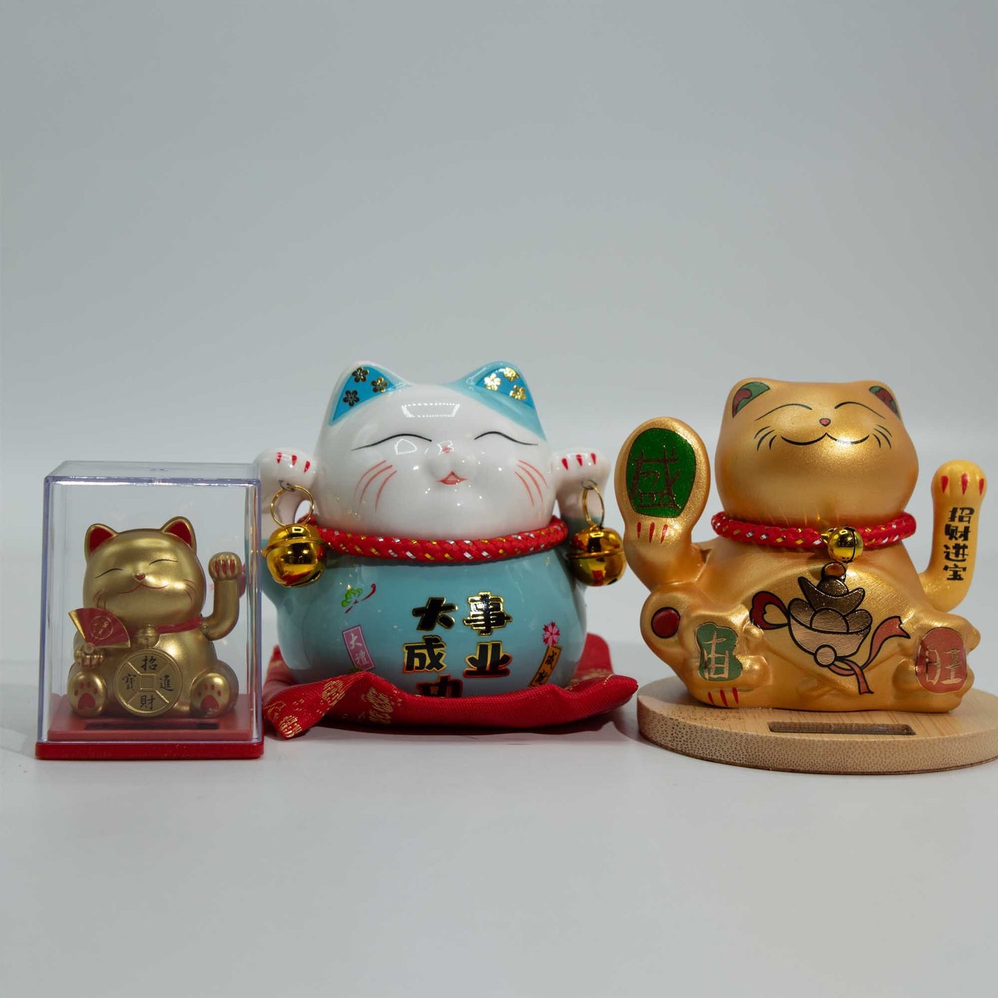 Mini Solar Powered Money Cat in Box - White