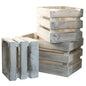 Wooden Storage Crates – White Wash (Set of 3)