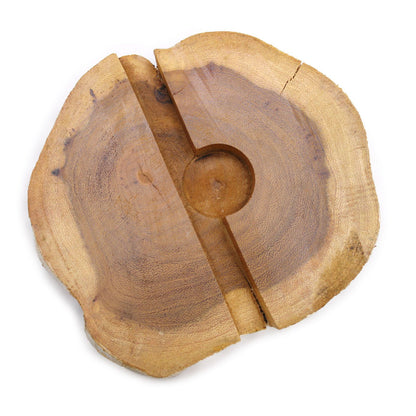 Large Gamal Wood Phone Holder - Whitewash