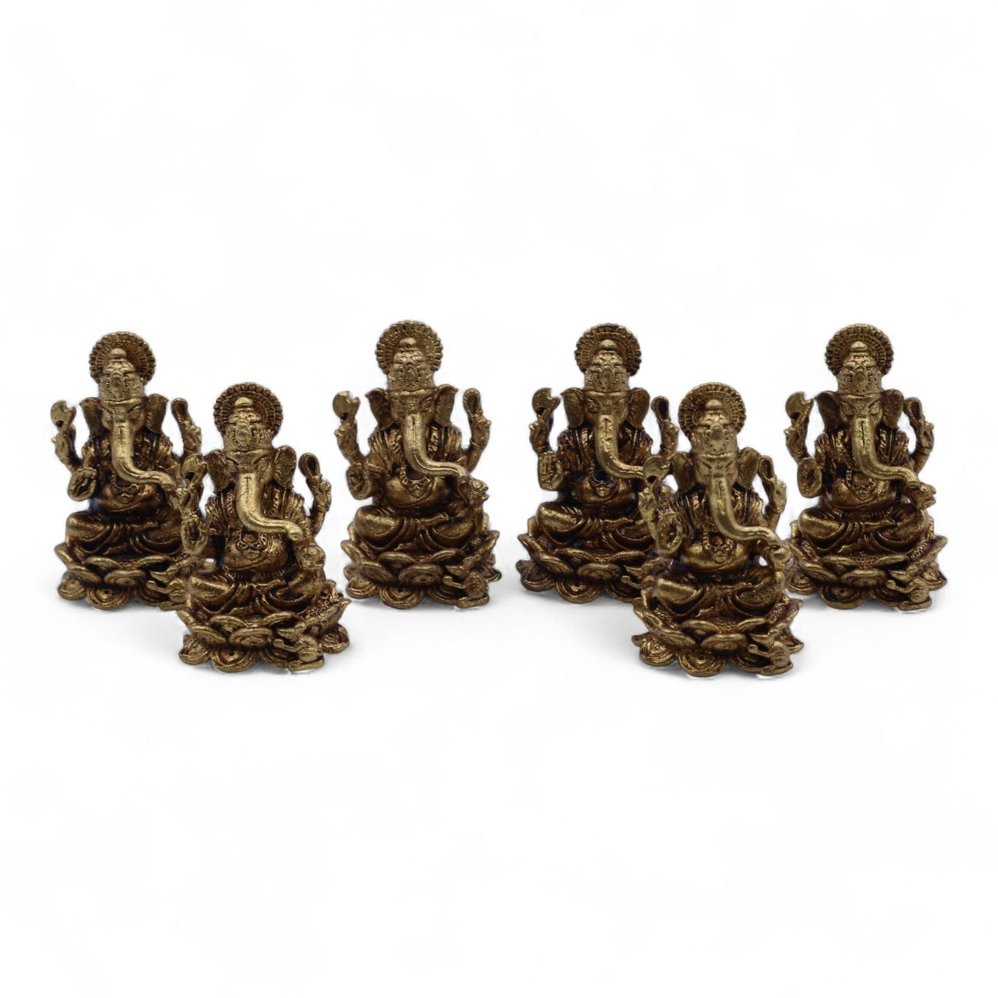 Brass Miniature Gods - Ganesha (22gms)  - 37mm