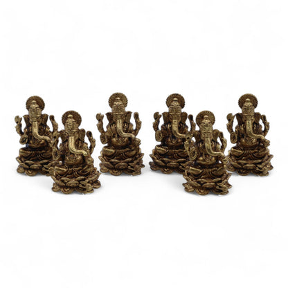 Brass Miniature Gods - Ganesha (22gms)  - 37mm