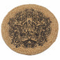 Natural Place Mat - Jute 30cm - Hamsa Print