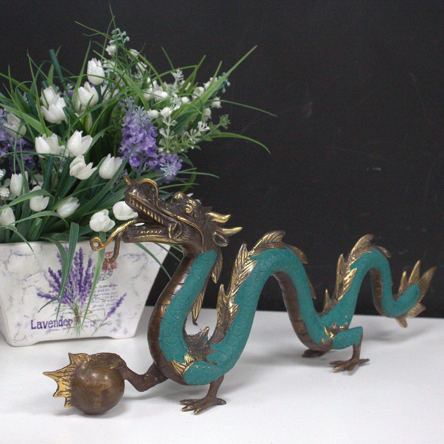 Fengshui - Medium Dragon with Ball - 27cm