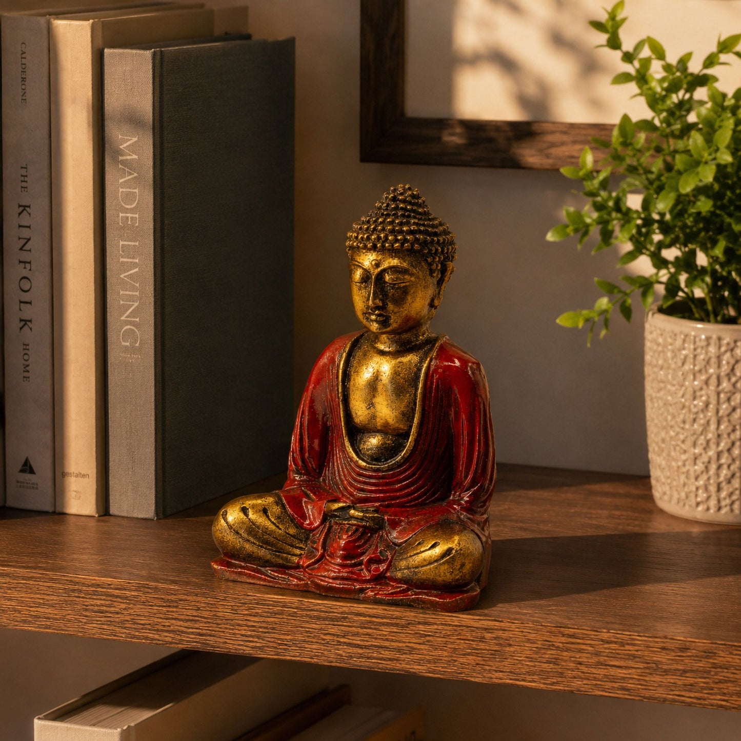 Red & Gold Buddha - Medium