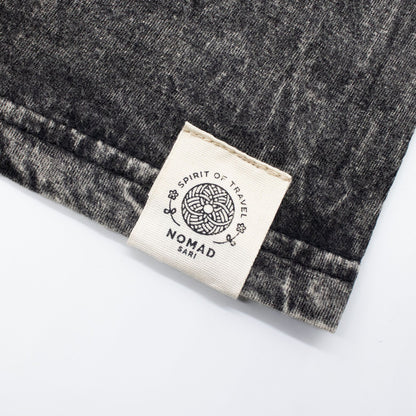 Nomad Sari Stonewashed Cotton T-Shirt - Rebel - Charcoal - Small