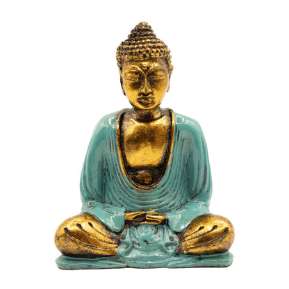 Teal & Gold Buddha - Medium
