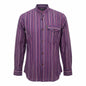 Nomad Sari Grandad Shirt - Black Purple - Large