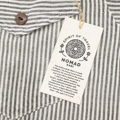 Nomad Sari Grandad Shirt - Grey Stone - Medium