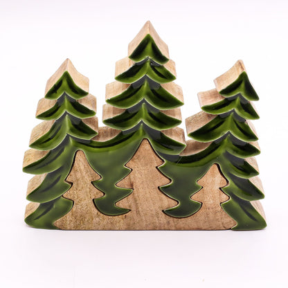 Lost in the Forrest -Three Trees 3D Wooden Decoration - 20x23cm