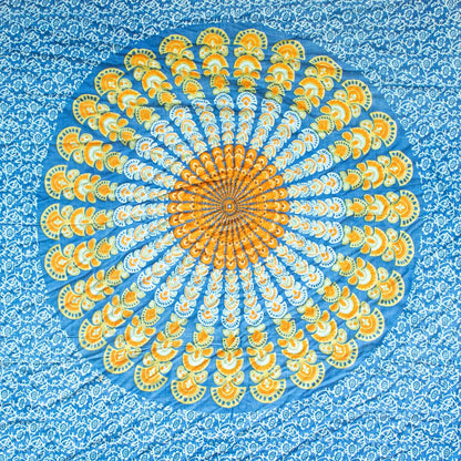 Teal Orange Mandala Sarongs