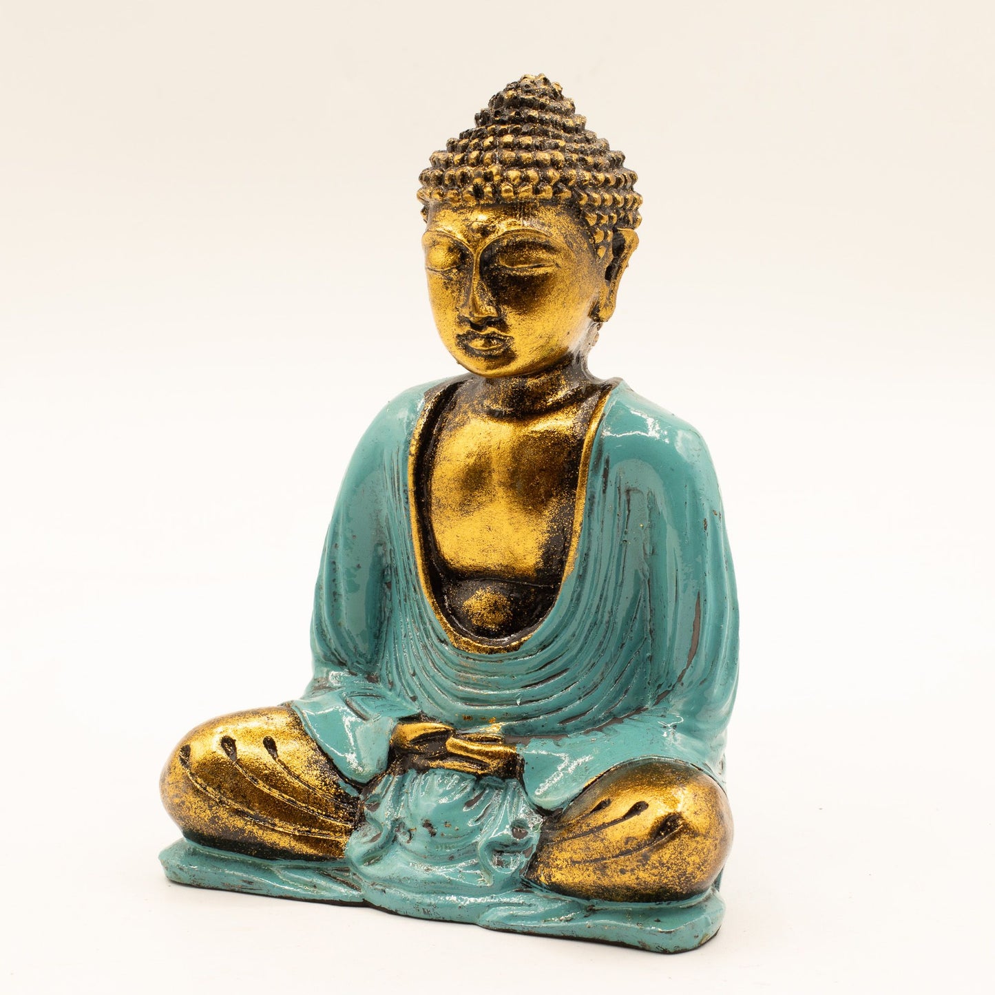 Teal & Gold Buddha - Medium