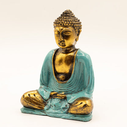 Teal & Gold Buddha - Medium