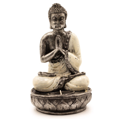 Buddha Candle Holder - White - Medium