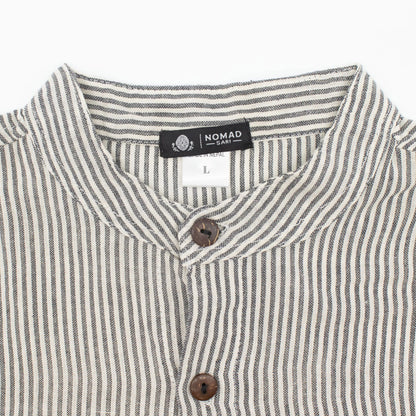 Nomad Sari Grandad Shirt - Grey Stone - Medium