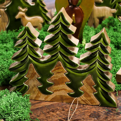 Lost in the Forrest -Three Trees 3D Wooden Decoration - 20x23cm