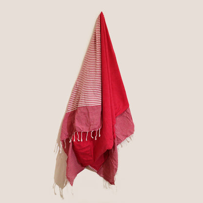Cotton Pareo Towel - 100x180 cm - Hot Pink