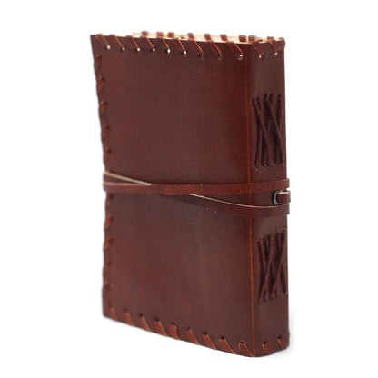 Leather Book of Thoughts with Wrap Notebook (15x10cm)