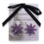 Lavender - Vintage Glass - Flowers - Earrings
