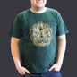 Nomad Sari Stonewashed Cotton T-Shirt – Hamsa – Green – XL