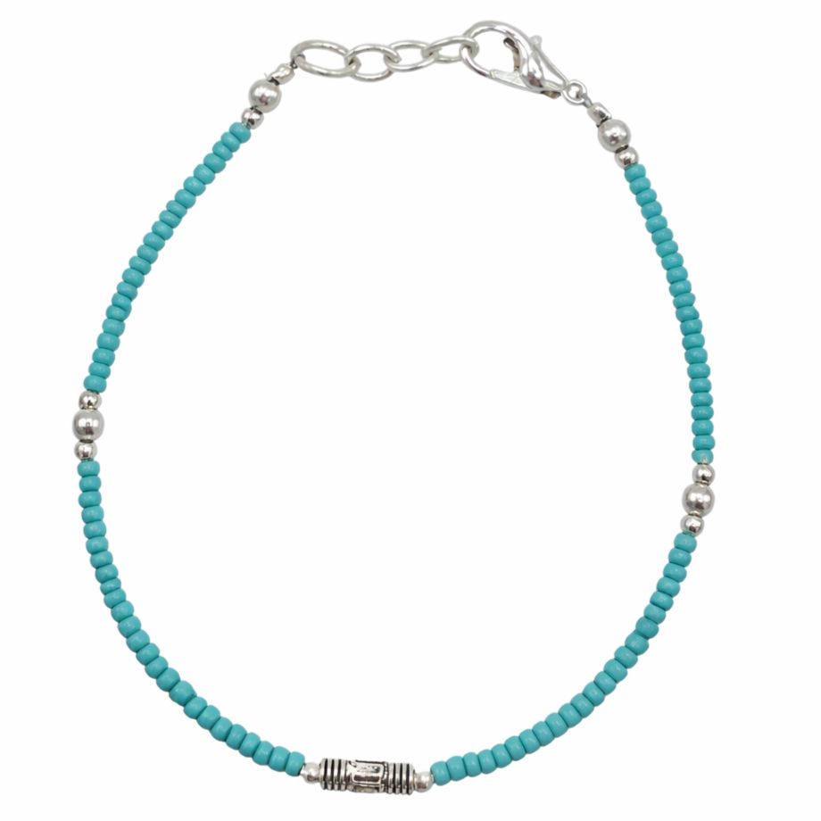 Nepalese Extra Fine Gem Bracelet - Turquoise & Teardrop